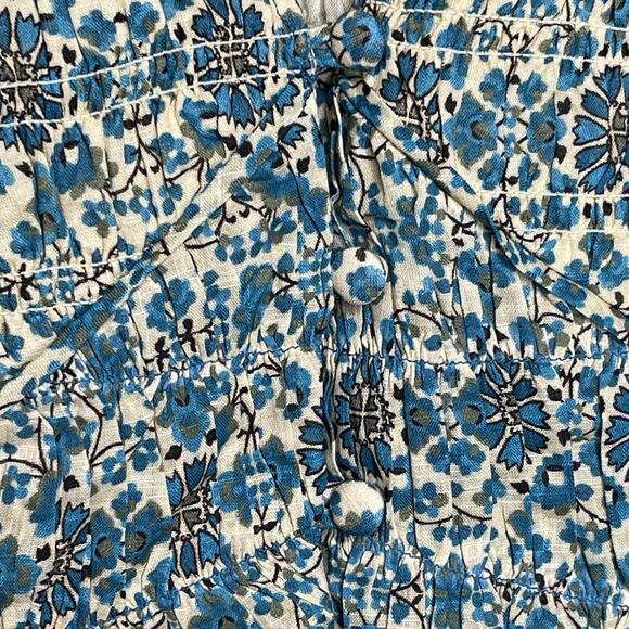 NWOT Anthropologie The Peregrine Midi Dress Blue Green Floral Prairie Boho Small - Picture 5 of 12